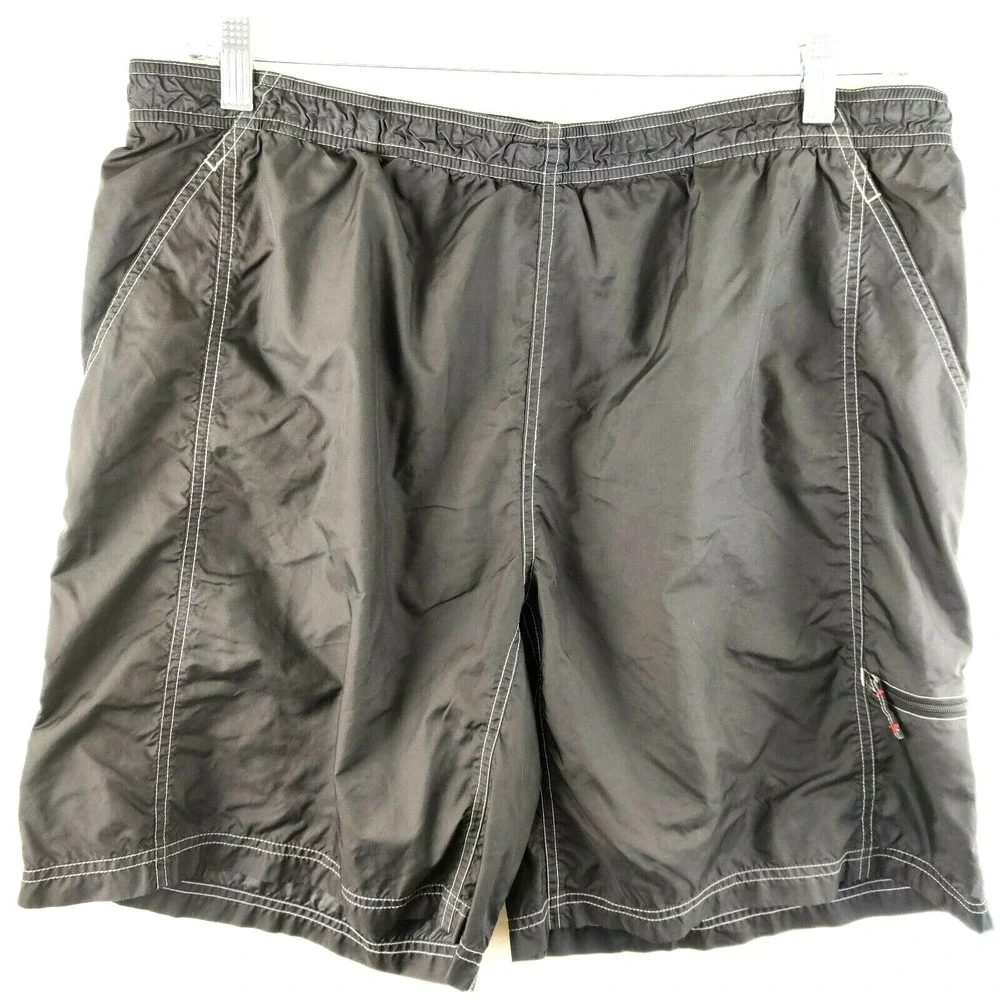 The North Face Men's XL Swim Suit Trunks‎ Shorts Black Nylon
